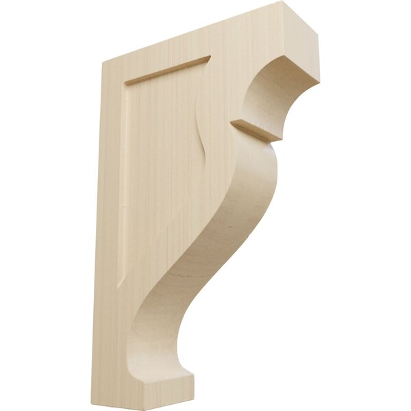 Ekena Millwork 1 3/4"W x 5"D x 8"H Mini Rockport Wood Corbel, Rubberwood CORW02X05X08RKRW - main